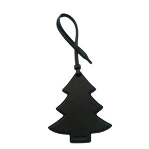 Coach Black Glovetanned Leather Tree Purse Charm Ornament - RARE
